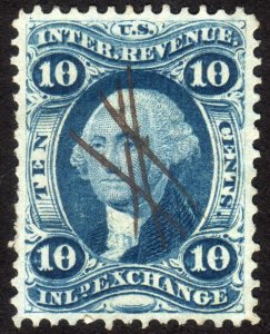 1862, US 10c, Revenue, Used, Superb, Sc R36c