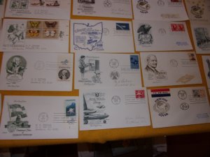 US FDC COLLECTION, ALL W/CACHET,