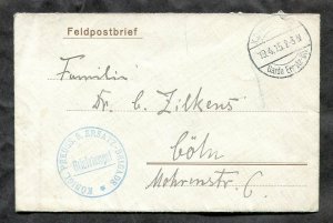 d948 - GERMANY WW1 1915 Feldpost Cover. Military