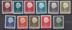 Netherlands # 344-350 & 353-354, Queen Juliana, Hinged, 1/3 Cat.