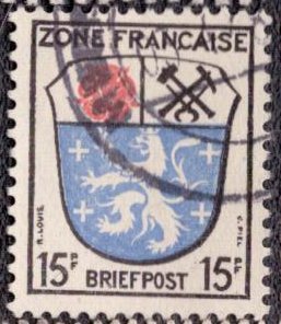 Germany -French Occupation 1945 -  4N7 Used