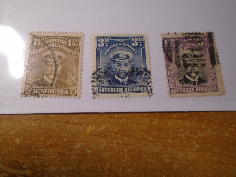 Southern Rhodesia  #  3/5/7  used