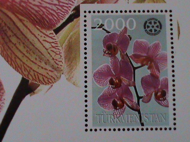 TURKMENISTAN-  LOVELY BEAUTIFUL  ORCHID FLOWER S/S MNH-VF RARE HARD TO FIND