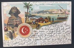 1897 Cairo Egypt Souvenir Picture Postcard Cover To  Switzerland