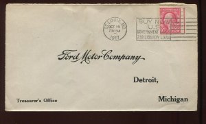 482 MAILOMETER TYPE 4 USED ON 1917 FORD MOTOR CO. DETROIT COVER LV2352