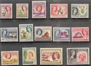 Southern Rhodesia  81-94 Mint OG 1953 QEII Pictorials