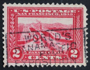 U.S. Used #398 2c Pan-Pacific, Superb. Lovely Exposition Cancel. A Gem!