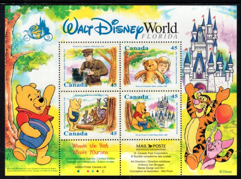 Canada 1621b Disneys Souvenir Sheet MNH VF