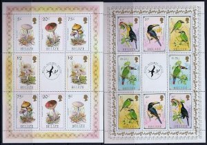 Belize Stamp 843-850  - Mushrooms and Toucans