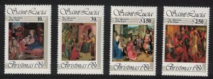 St. Lucia Christmas Paintings 4v 1981 MNH SG#602-605