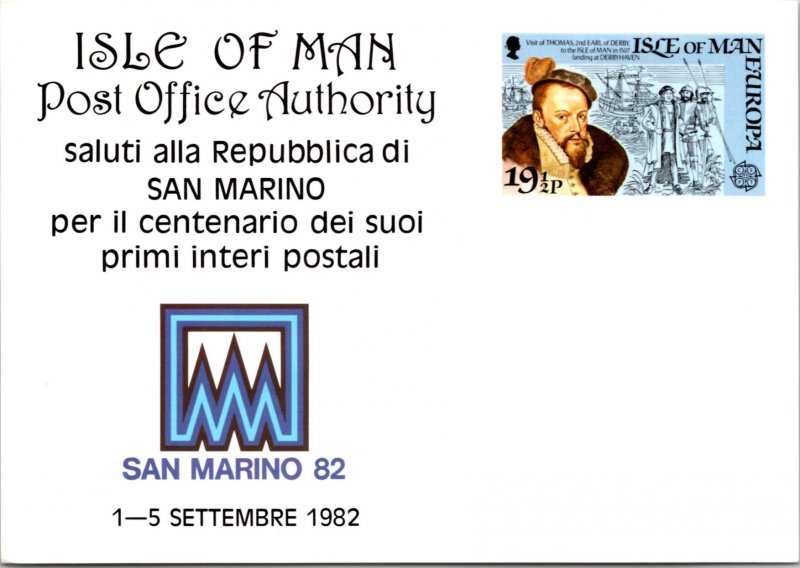 Isle of Man, Worldwide Government Postal Card