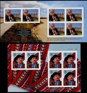 Canada 3340a-2a Booklets MNH Indigenous Leaders, Harry Daniels, Jose Kusugak