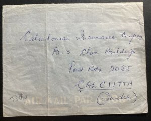 1956 French India International Control Commission Vietnam 743 Cover To Calcutta