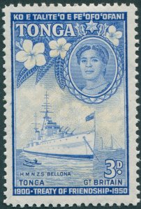 Tonga 1951 3d yellow & bright blue SG98 unused