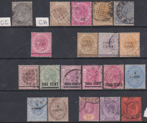 STRAITS SETTLEMENTS  COLLECTION 1882/1921 USED/MINT CAT 