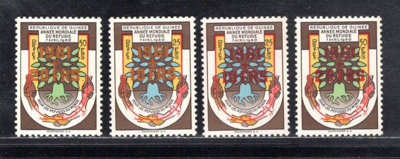 GUINEA SC# B17-18 RED & ORANGE OVPTS  FVF/MOG