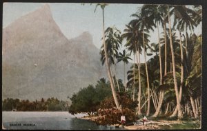 1918 Papeete Tahiti Color Picture Postcard Cover to Philadelphia PA Usa