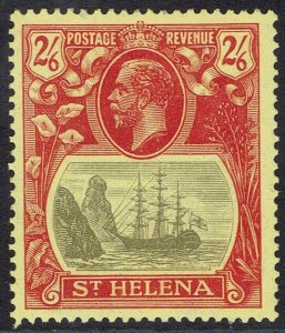 ST HELENA 1922 KGV SHIP 2/6 WMK MULTI SCRIPT CA