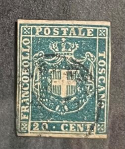 Italy – Tuscany, 1860, SC 20, Used, Imperf