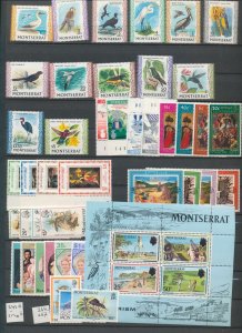 Montserrat QE Birds Art MNH (Apx 99 Stamps) MK3381