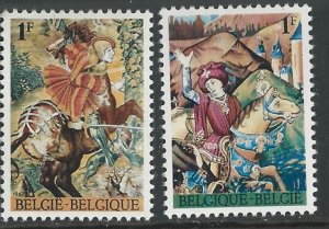 Belgium # 692-93  Tapestry Designs      (2) Mint NH