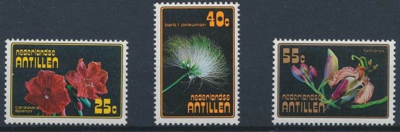 Netherlands Antilles 1977 #394-6 MNH. Flowers