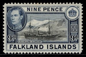 FALKLAND ISLANDS GVI SG157, 9d black & grey-blue, M MINT. Cat £28.