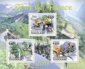 Togo 2011 MNH - Tour de France 2011 (Mark Cavendish, Cadel Evans, S. Sanchez)