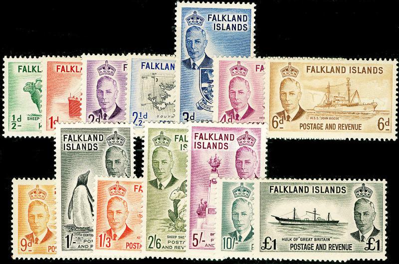 FALKLAND ISLANDS SG172-185, COMPLETE SET, LH MINT. Cat £180.