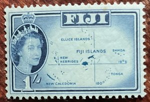 Fiji #171 MNH South Pacific Map crease SCV $2.75 L23