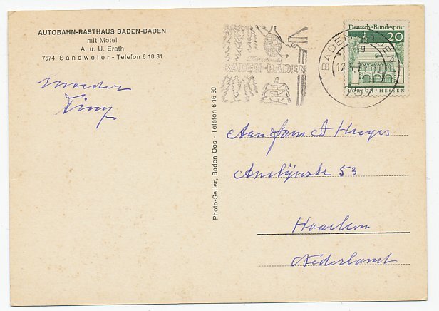 Postcard / Postmark Germany Tennis