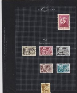 hungary 1954-55 stamps page ref 17651