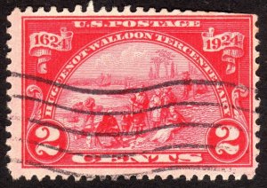 1924, US 2c, Walloons Landing, Used, Sc 615