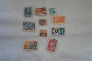 STAMPS FROM THE COUNTRY OF BRASIL ( 10 STAMPS ) ( 11c