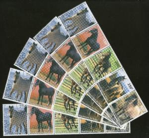 Niger 1998 Horses Domestic Animals Wild Life Fauna Mammals Se-tenant Cancelle...