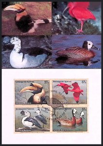 U.N. (New York) SC#842-845a Endangered Species Birds Maximum Card (2003 FDC