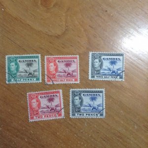 Gambia  # 132/34-35A  Used