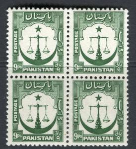 PAKISTAN;  1948 early pictorial issue MINT MNH Unmounted 9p. BLOCK