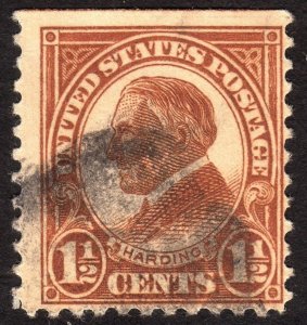 1925, US 1 1/2c, Warren G. Harding, Used, Sc 553