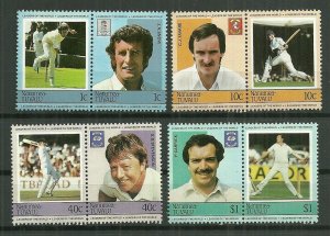 Tuvalu-Nanumea MNH 11-4 Pairs Cricket Sport SCV 3.30