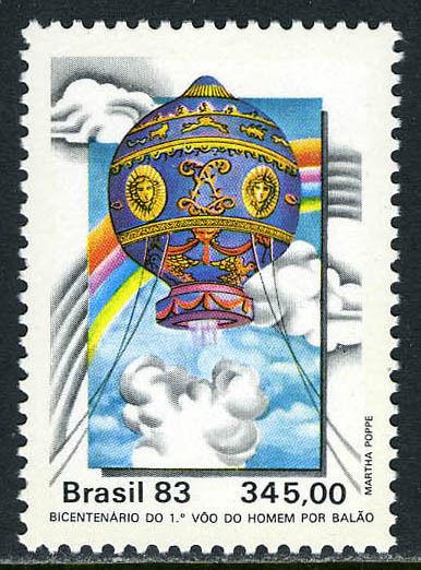 Brazil 1897 YT1642 200yrs Manned Flight Montgolfière Balloon 1983 MNH €10
