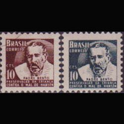 BRAZIL 1962 - Scott# RA9-10 Father Pacheco 10c LH