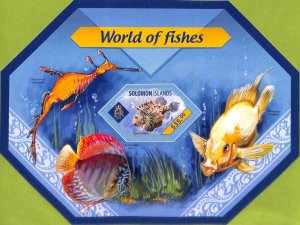 A8524 - SOLOMON -  Stamp Sheet - 2014 FISHES MARINE LIFE