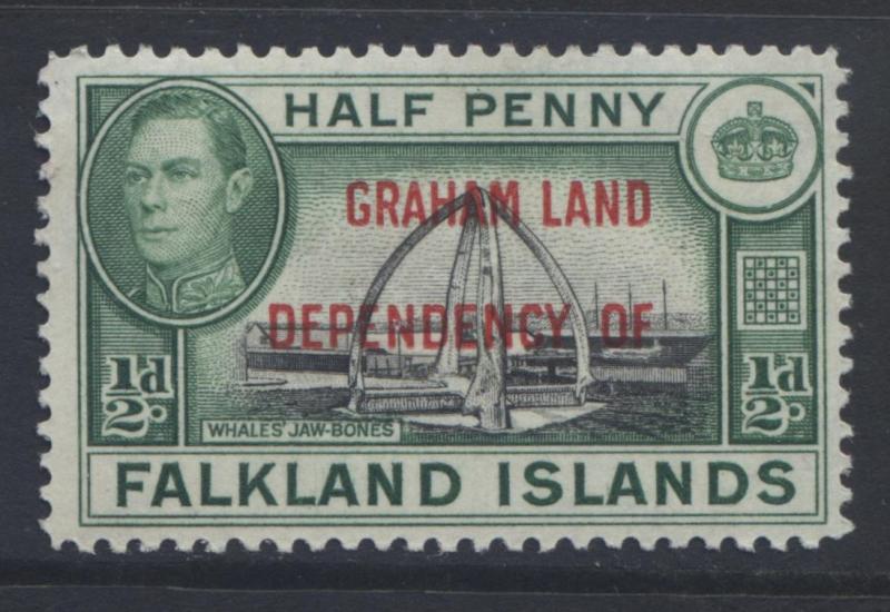 Falkland Is Dep.- Scott 2L1- Overprint Definitive-1944- MLH - Single 1/2d Stamp2