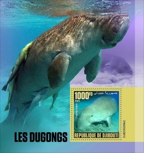 DJIBUTI - 2023 - Dugongs - Perf Souv Sheet #2 - Mint Never Hinged