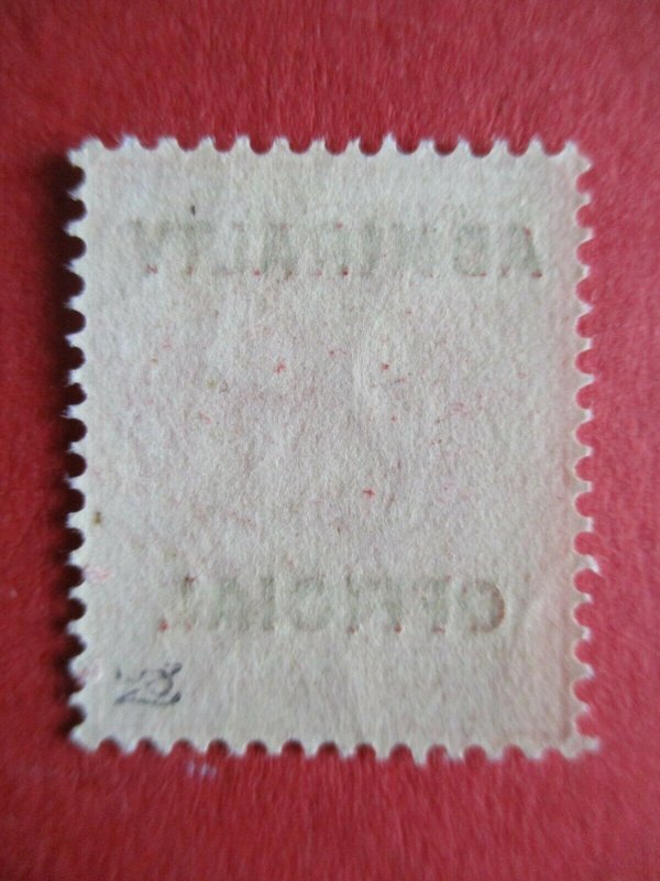 SGo108 1d Red Admiralty Official Type 011 Narrow Overprint Edward VII 1903 MM GB