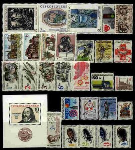 Czechoslovakia 1992 MNH Year set  28 stamps + 1 Souvenir sheet