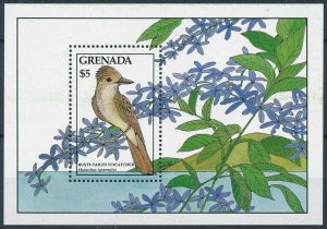 [108867] Grenada 1988 Bird vogel Rusty-tailed Flycatcher Souvenir Sheet MNH