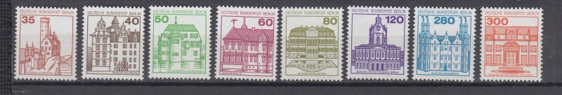 J48190 J L stamps, 1978-82 berlin germany mnh set #9n438-445 buildings