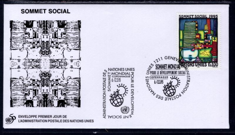 UN Geneva 263 Social Summit UN Postal Admin U/A FDC